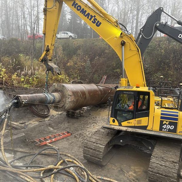 Meziadin Pipe Push culvert installation
