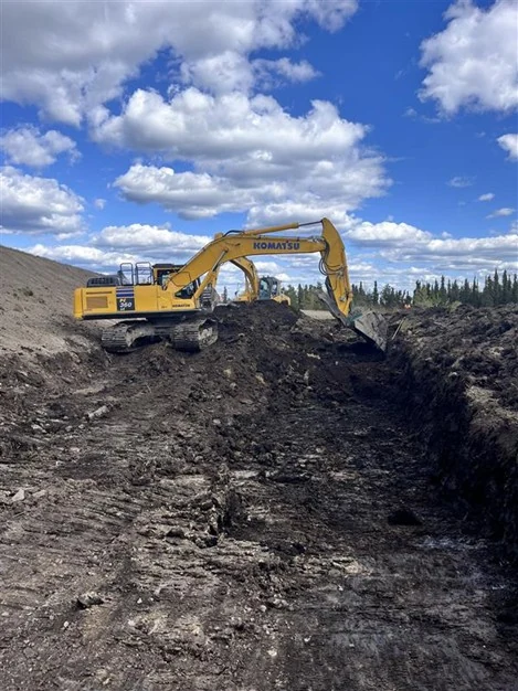 Pink Mountain Intersection Updates — construction progress 1