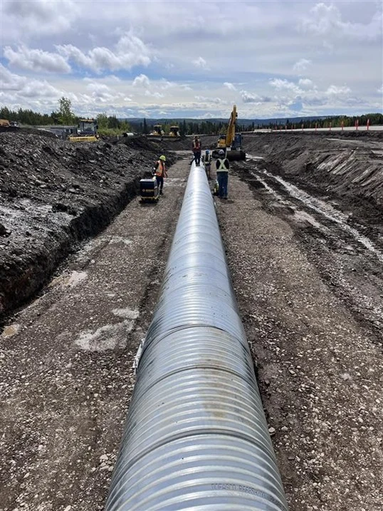 Pink Mountain Intersection Updates — construction progress 2