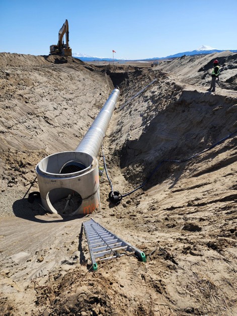 Manhole and line installation